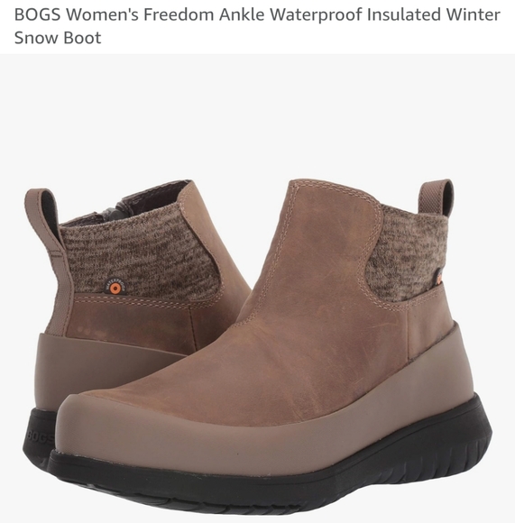 Bogs Women's Freedom Ankle Brown Waterproof Insulated Boots - Picture 1 of 8